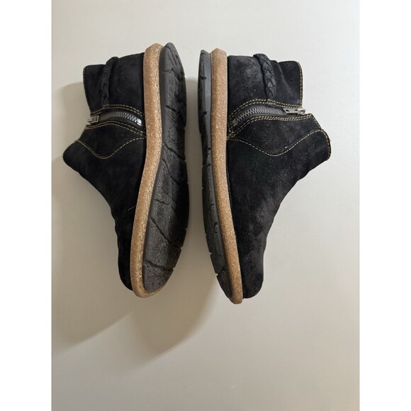 Born Toya Ankle Boots Black Distressed Suede Women’s Size 9.5/41 Comfort - Picture 3 of 9